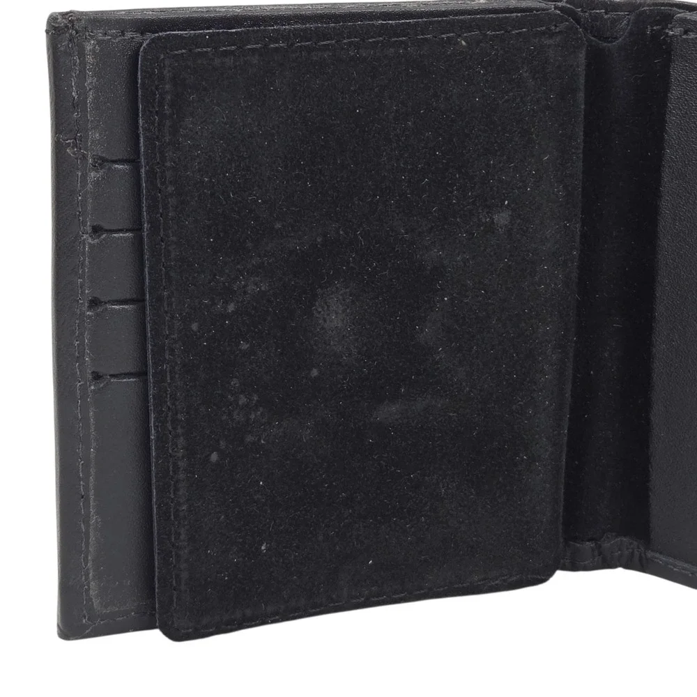 Boston Leather 6004 Recessed Badge Holder, ID Case and Wallet w CC Slots, Black